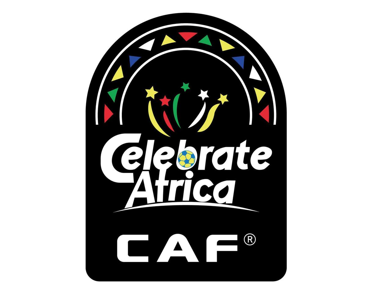 celebrar africa caf logo símbolo puede camerún 2021 copa africana fútbol diseño vector ilustración