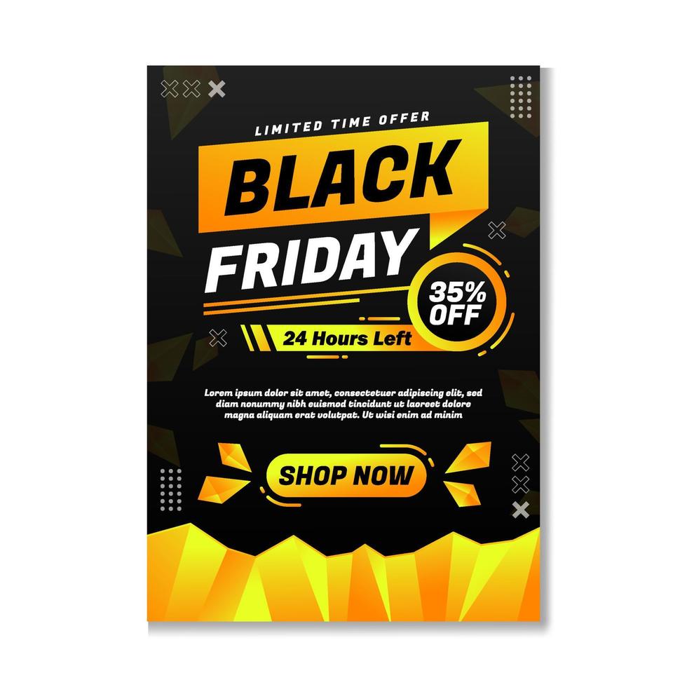 Black Friday Sale Poster Template vector