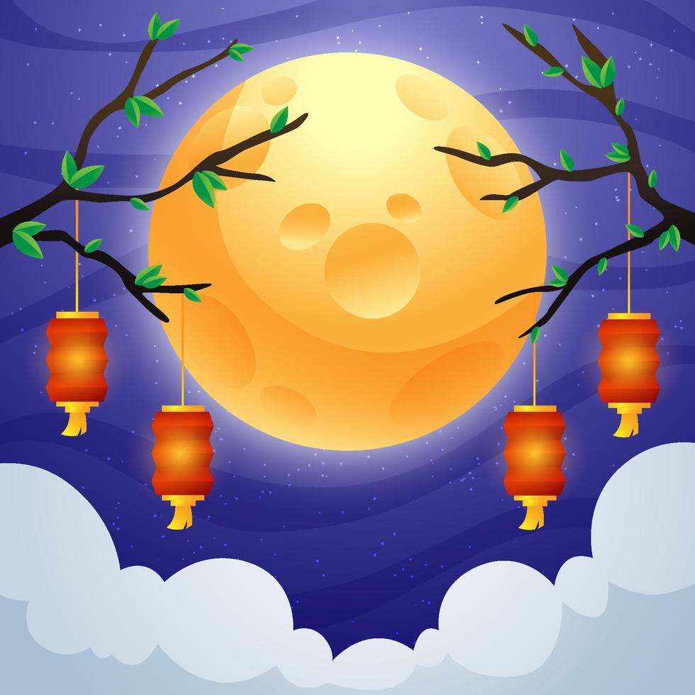 fondo feliz festival chuseok vector