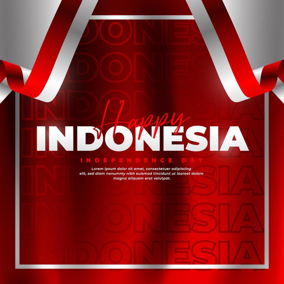 17 August, Indonesian independence day design, suitable for posters, banners, social media posts vector