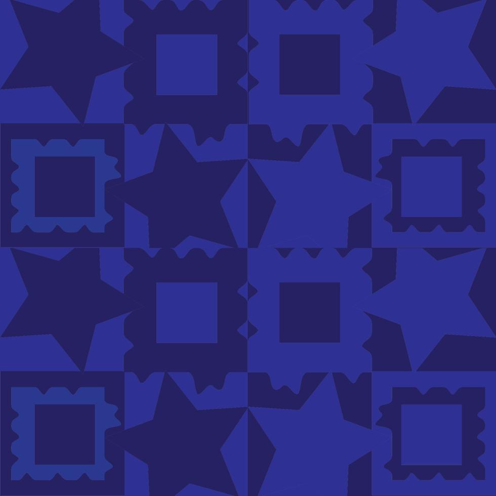 This is a vector seamless ornament.  Geometric shapes are presented in blue shades.  The pattern is suitable for backgrounds.