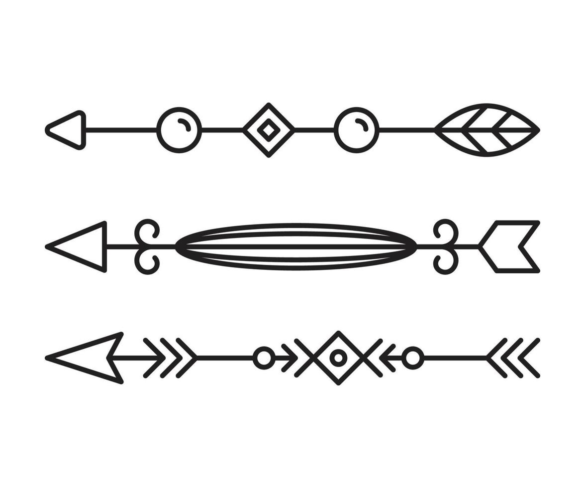 arrows decoration line art illustration vector