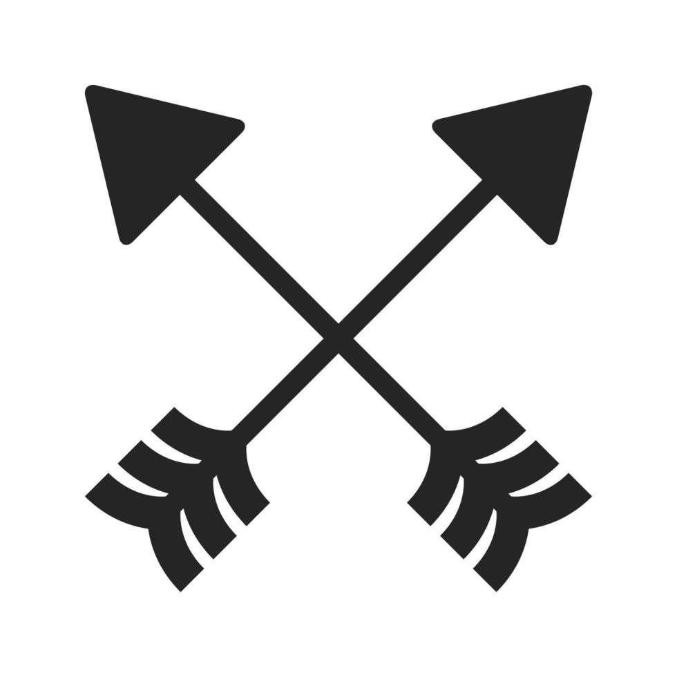 crossed arrows symbol vector