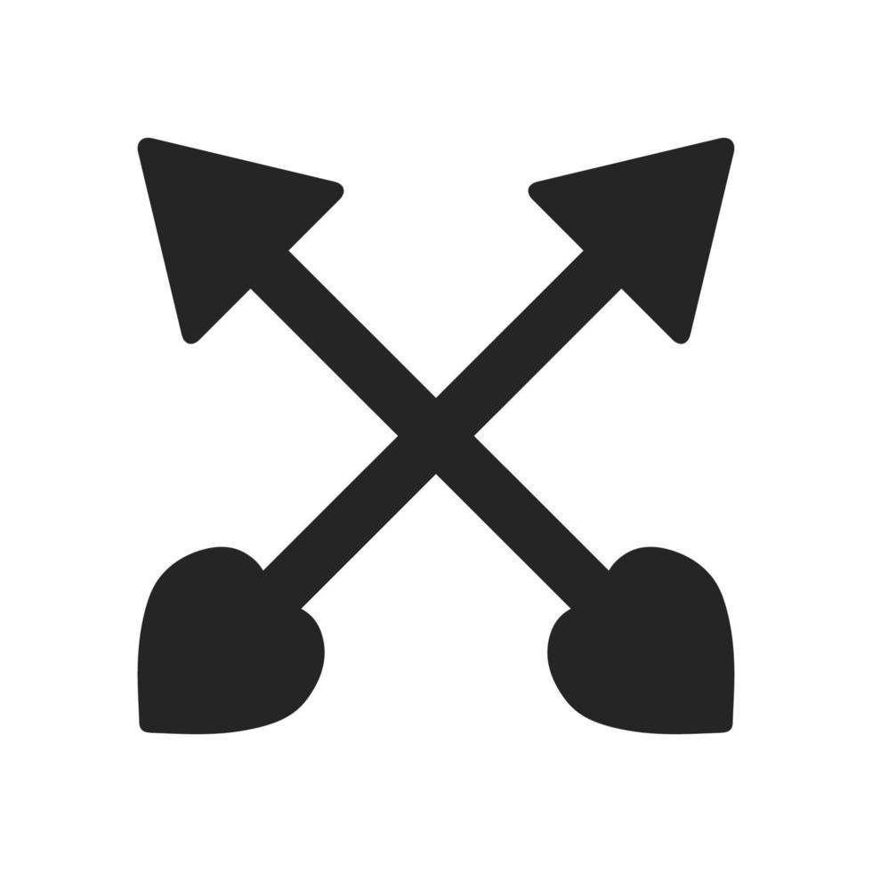 crossed arrows symbol vector