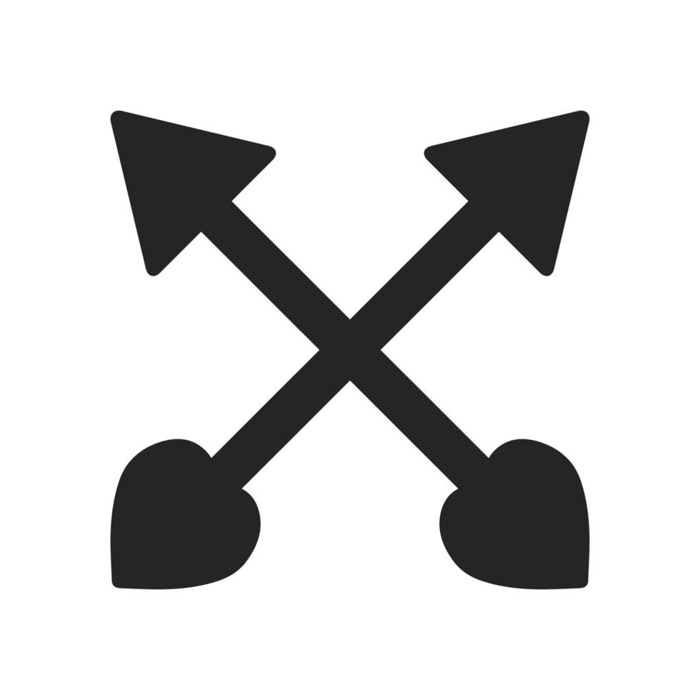 crossed arrows symbol vector