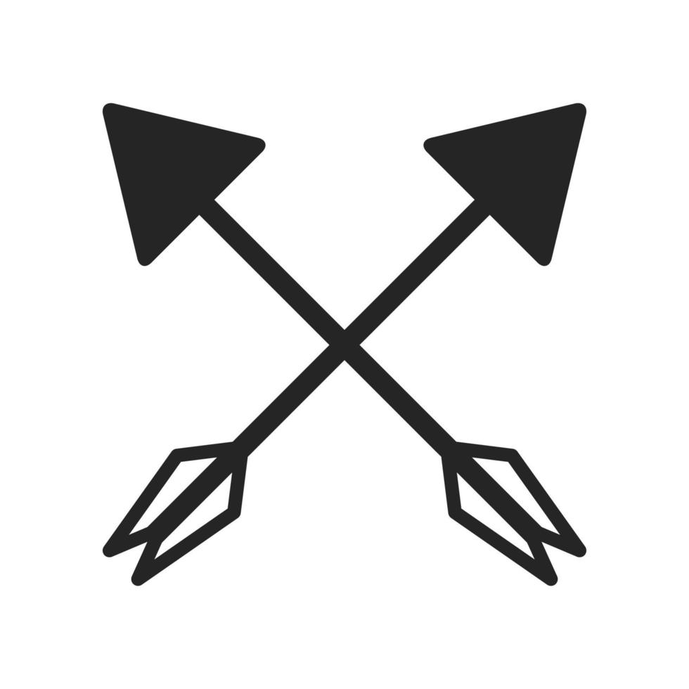 crossed arrows symbol vector