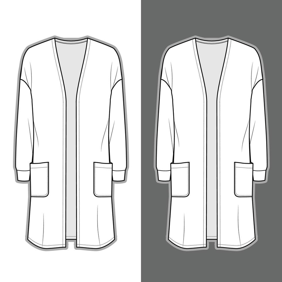 Lounge robe sketch fashion illustration vector