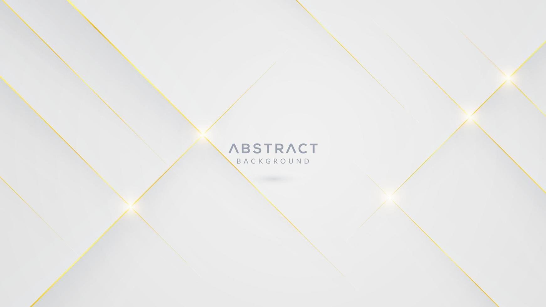 Elegant white background with golden lines vector