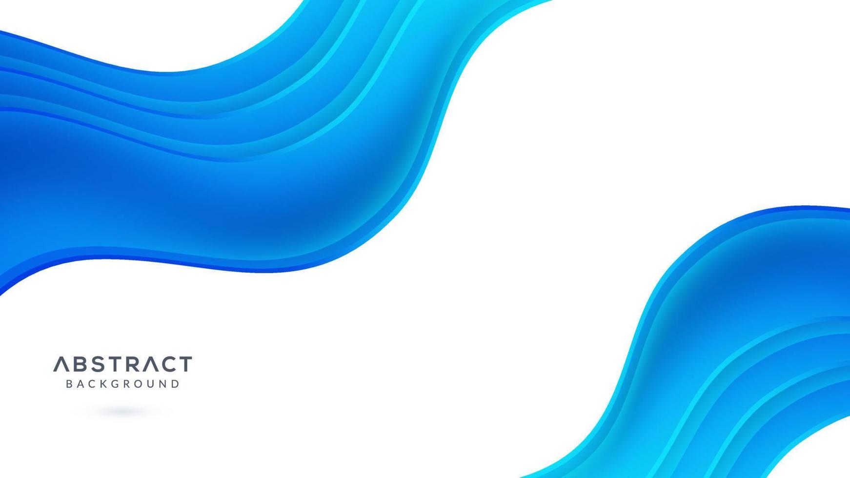 Modern abstract blue wavy background vector