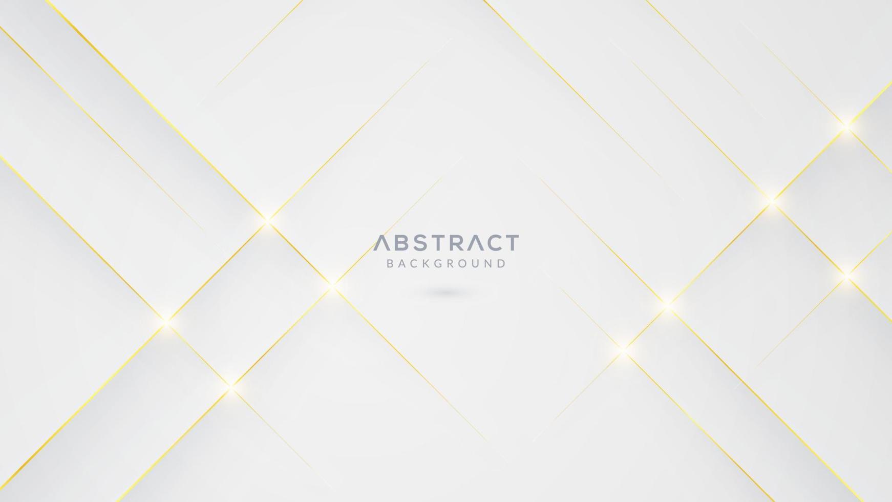 Elegant white background with golden lines vector