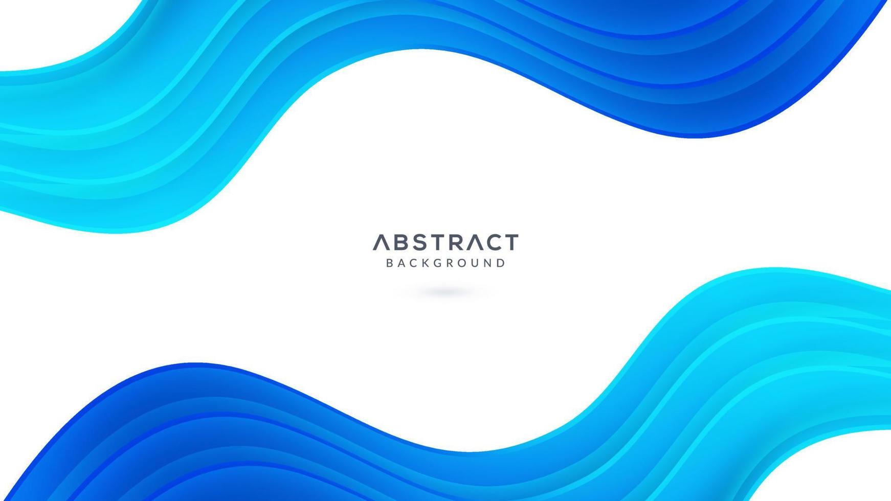 Modern abstract blue wavy background vector