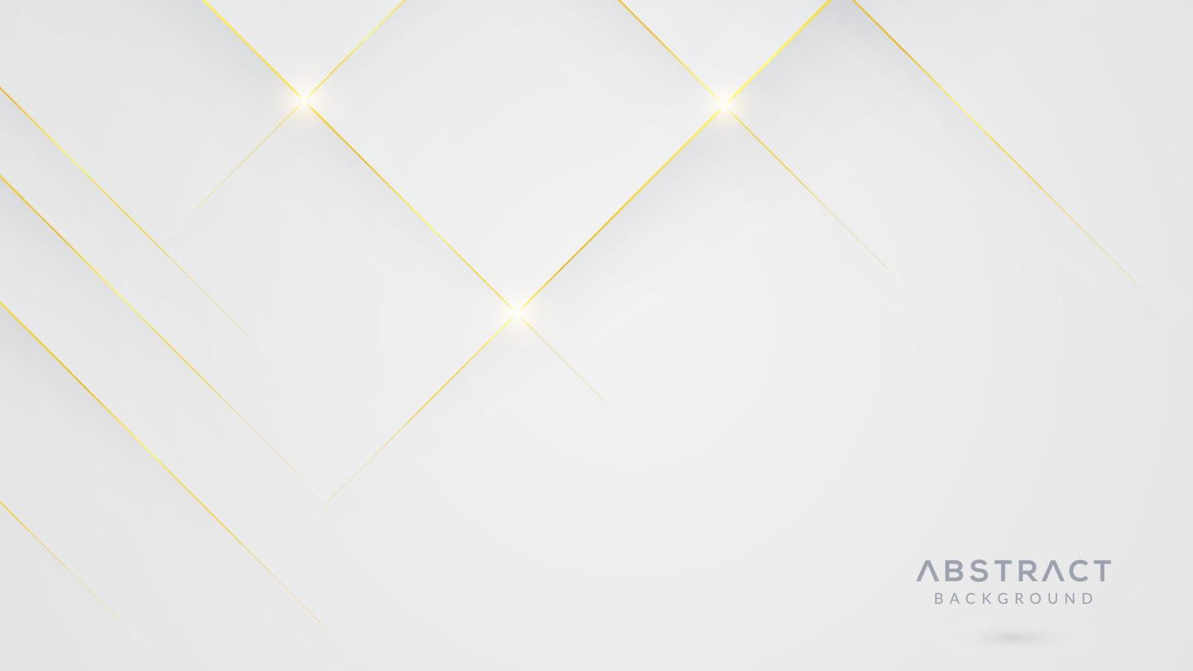 Elegant white background with golden lines vector