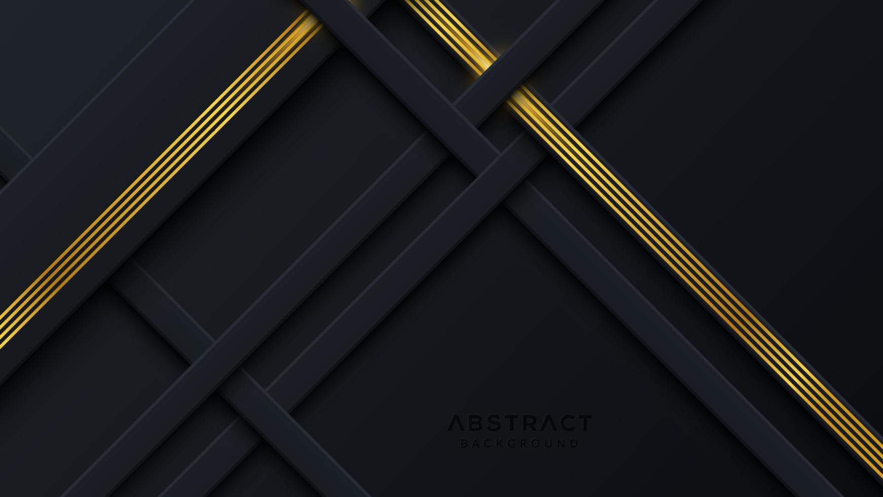 Luxury abstract background with golden lines vector