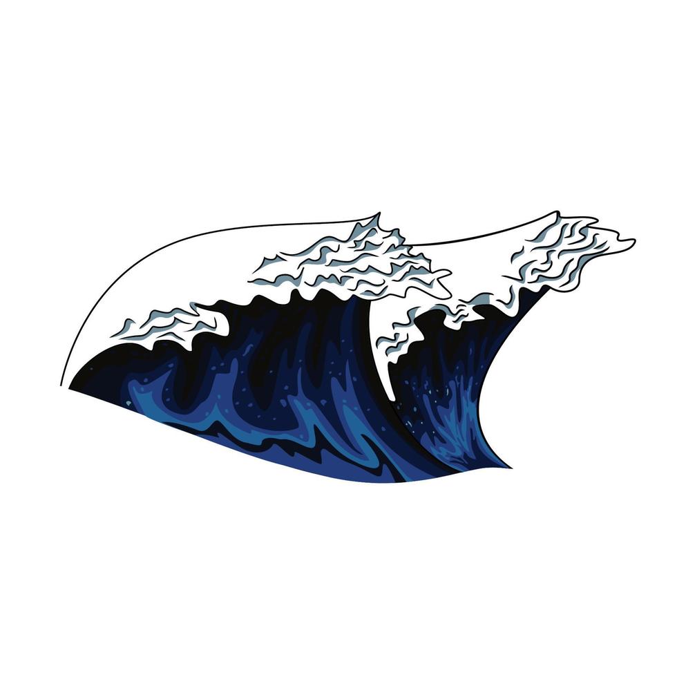 ocean wave vector illustration.