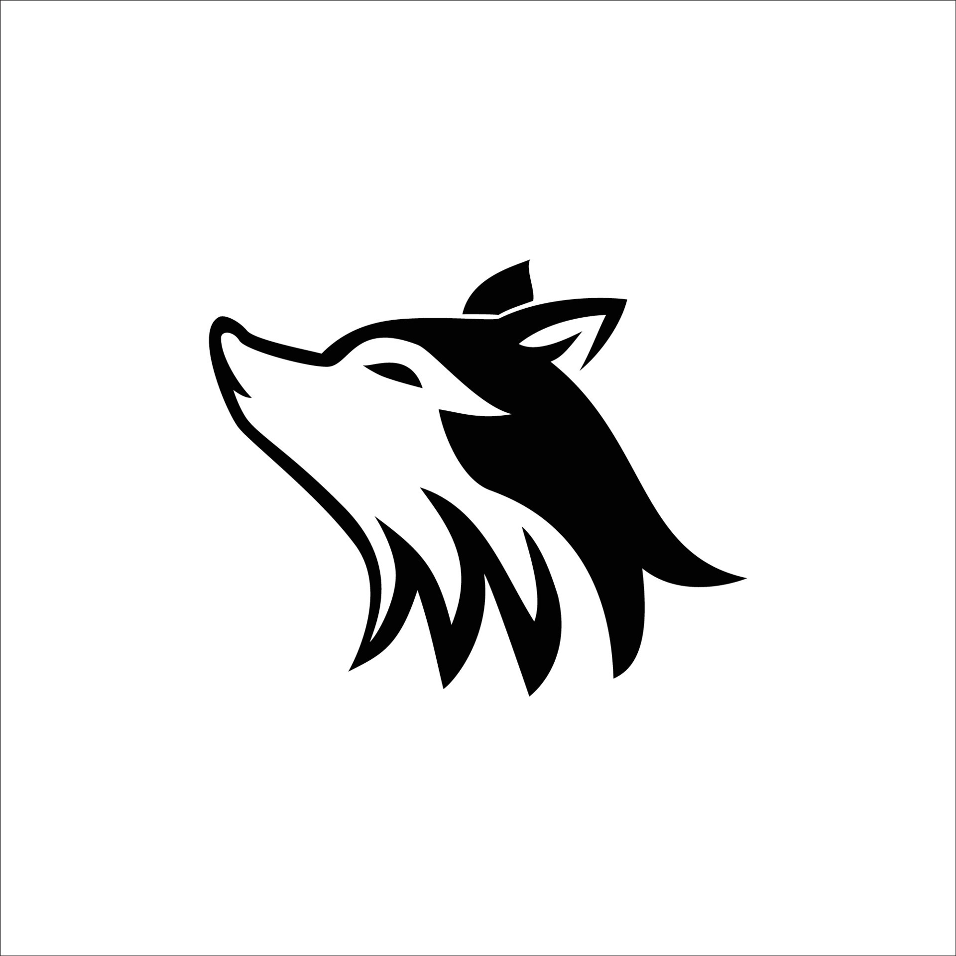 wolf logo template. wild animal sign and symbol. predator vector ...