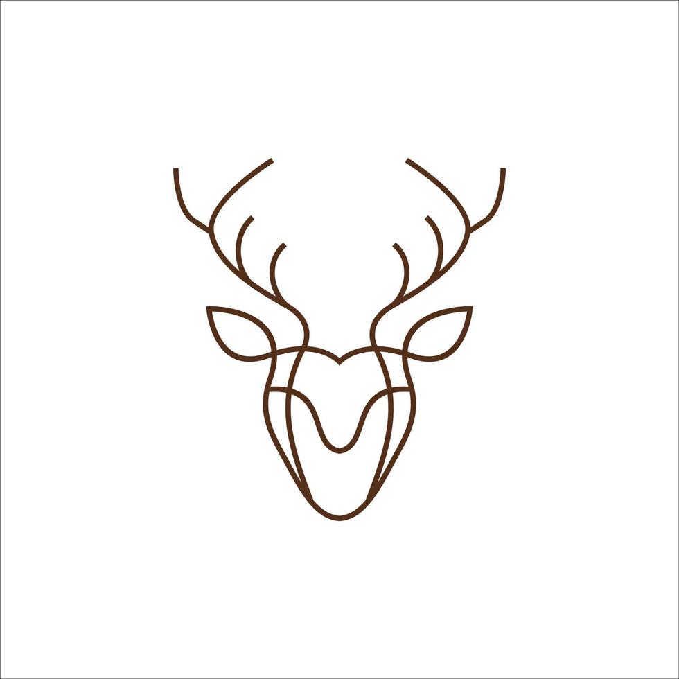 deer head silhouette. wild animal logo for your business. antlers sign and symbol. vector