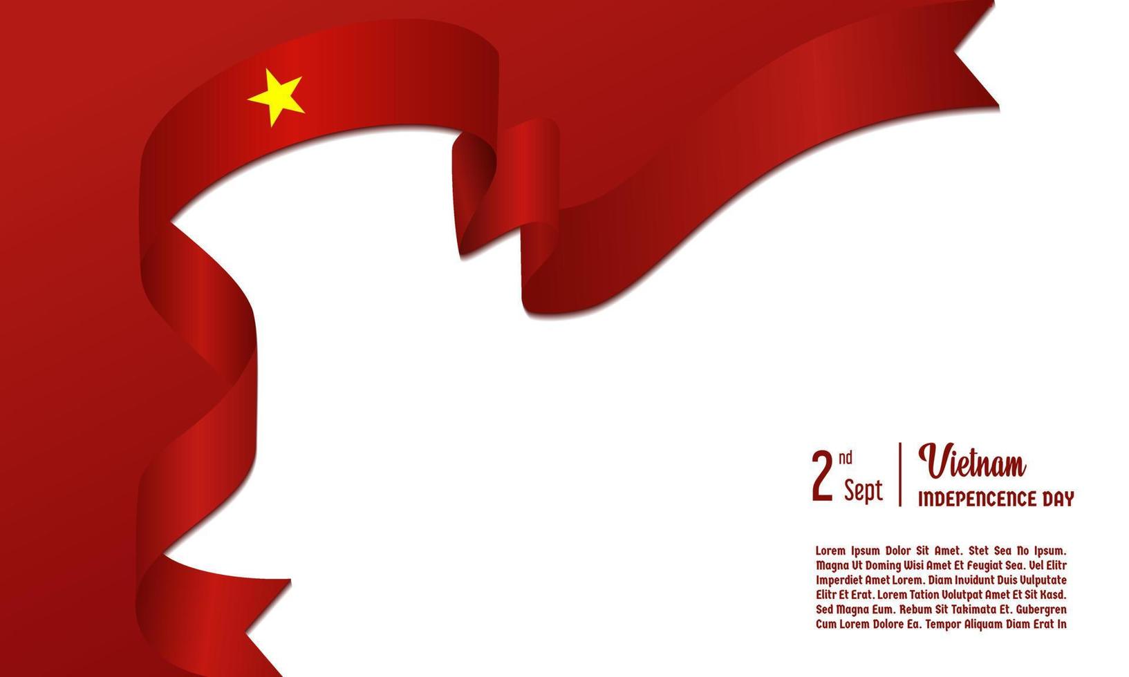 ilustración de vector de día de la independencia de vietnam, fondo de tarjeta de felicitación