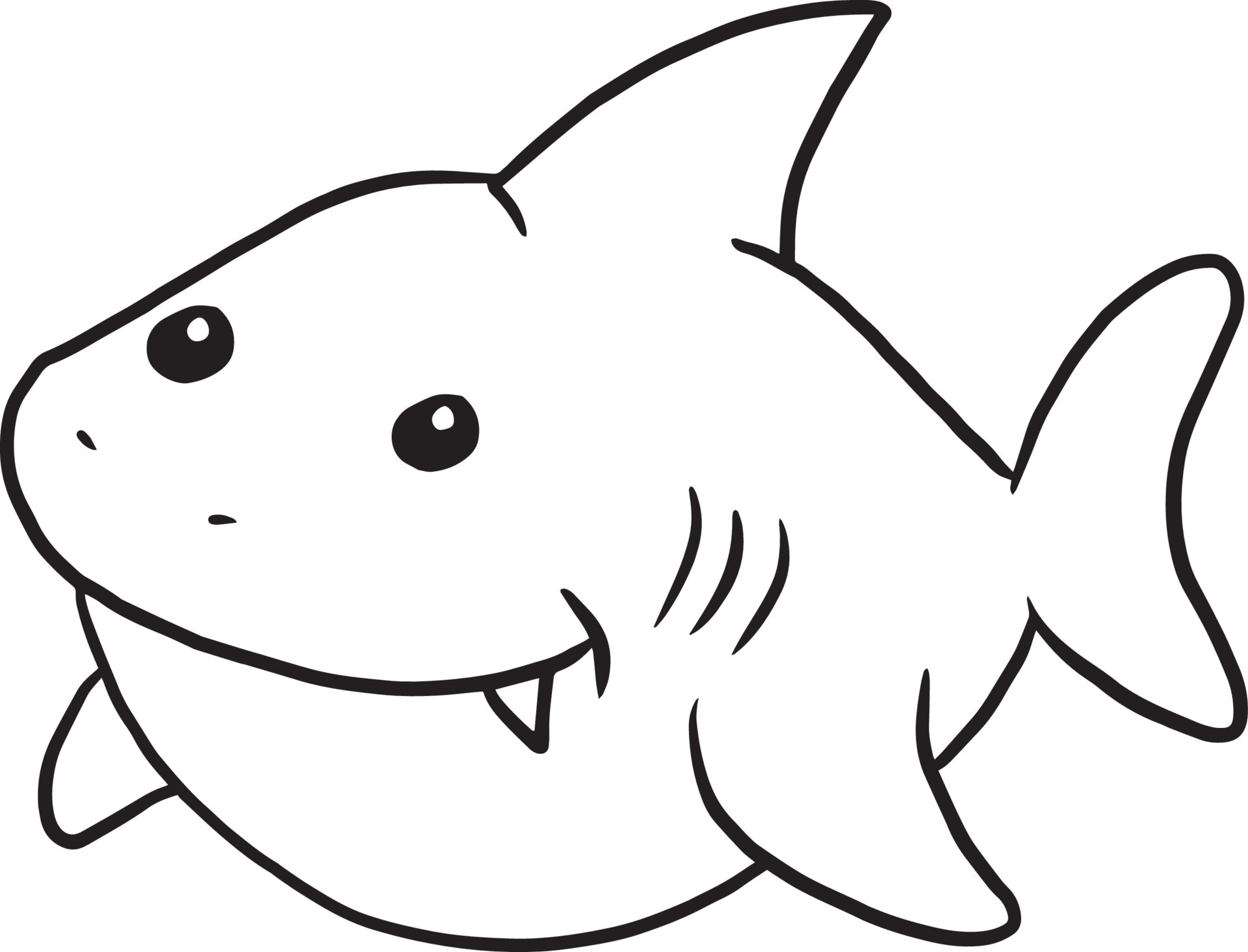 Shortfin Mako Shark Sticker in Cute Anime Style Stock Photo - Image of  features, brings: 275866360
