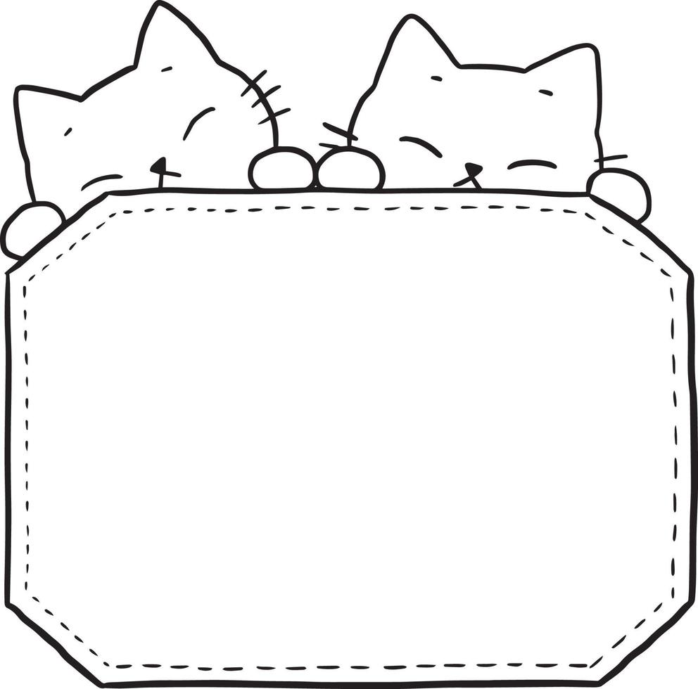 frame cartoon cute kawaii doodle coloring page drawing illustration clip art manga anime vector