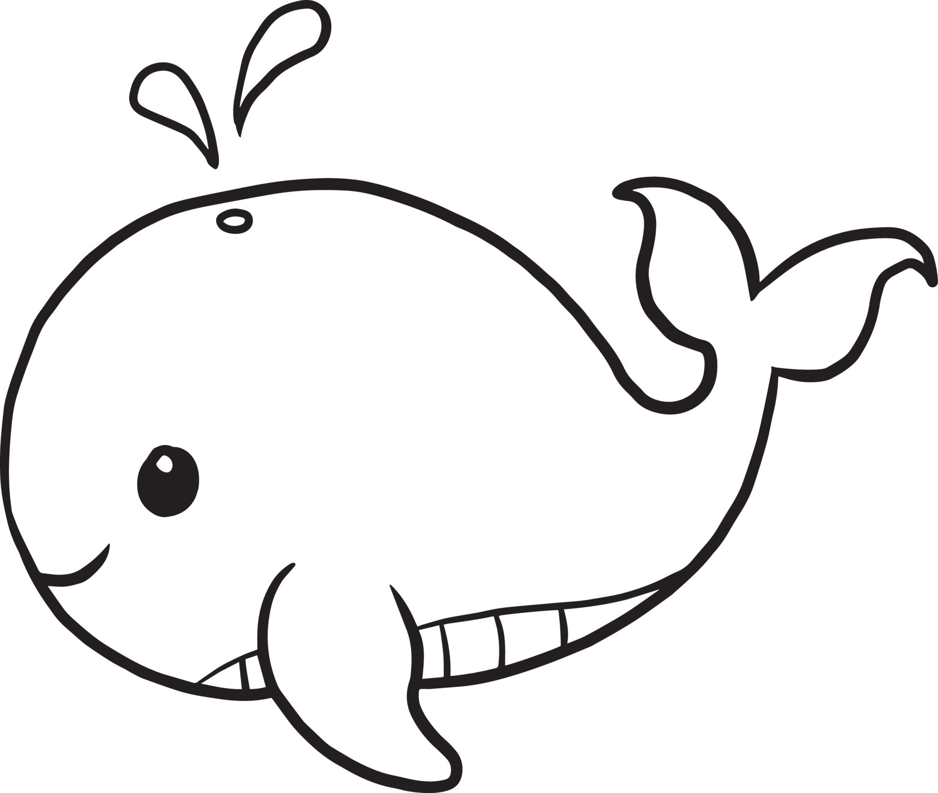 whale animal cartoon doodle kawaii anime coloring page cute illustration  clip art character 10504689 Vector Art at Vecteezy
