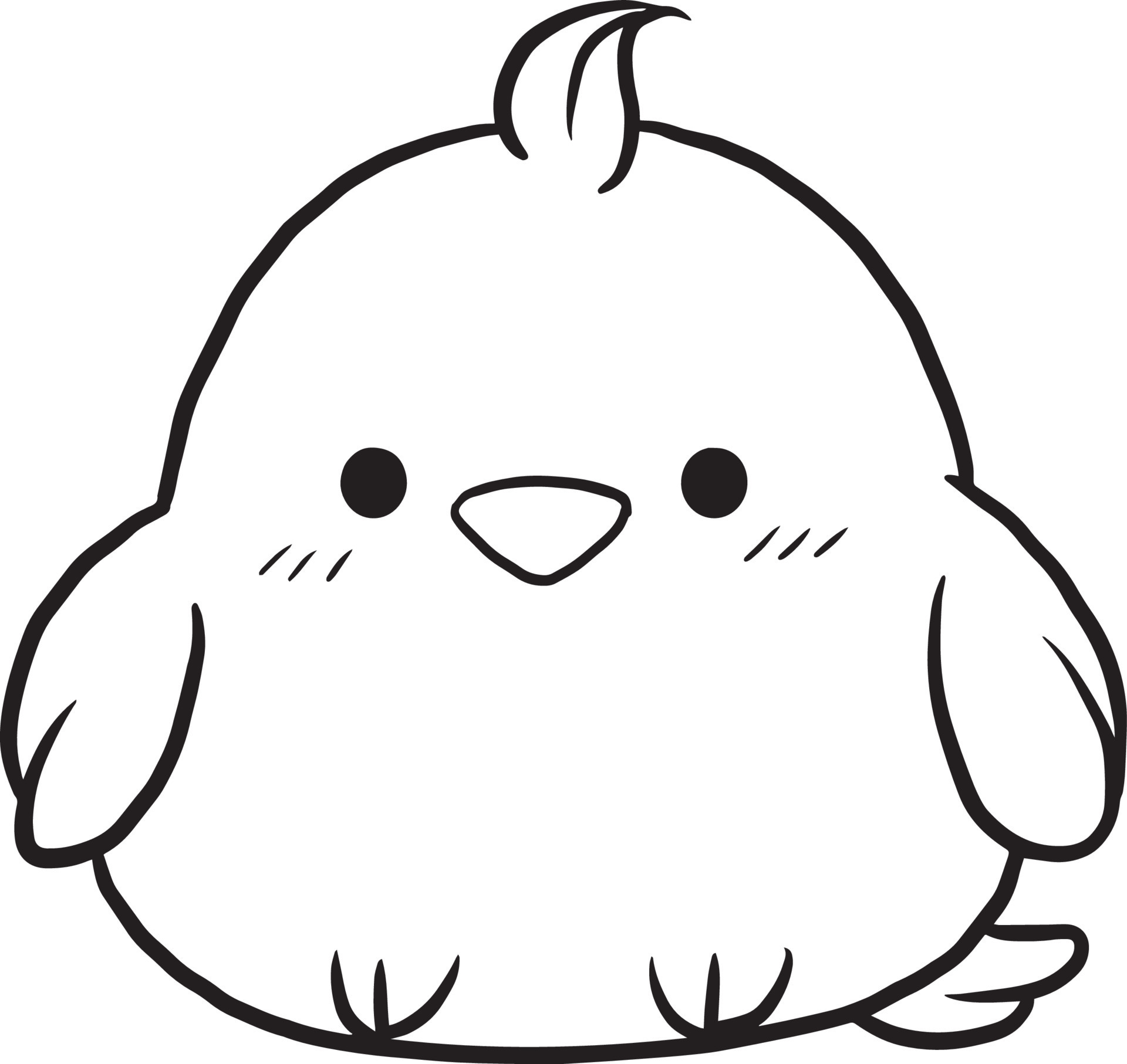 Premium Vector  Chicken cartoon animal cute kawaii doodle coloring page  drawing