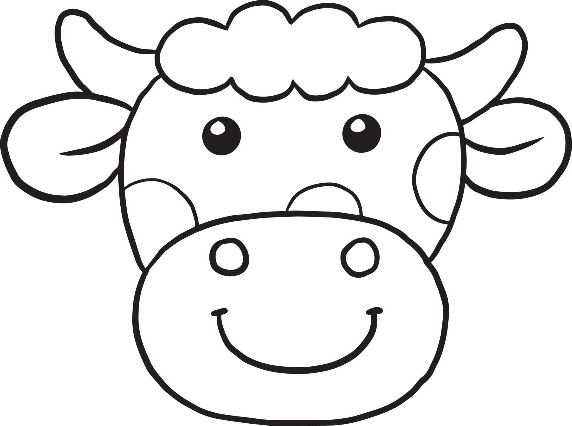 cow animal cartoon doodle kawaii anime coloring page cute illustration clip  art character 10504705 Vector Art at Vecteezy