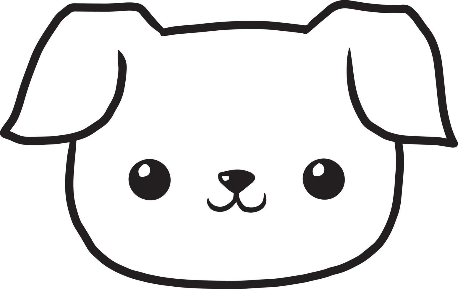 perro garabato dibujos animados kawaii anime lindo página para colorear  10504722 Vector en Vecteezy