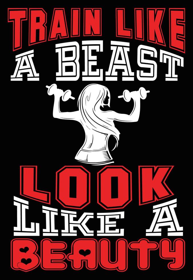 Train like a beast, look like a beauty vector