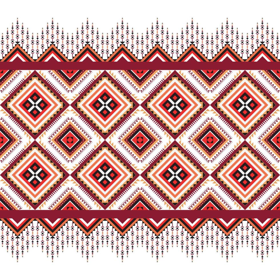 Mixed dark red tone geometric ethnic pattern  background,carpet, wallpaper,clothing,wrapping,Batik,fabric,Vector illustration embroidery  style. 10504838 Vector Art at Vecteezy