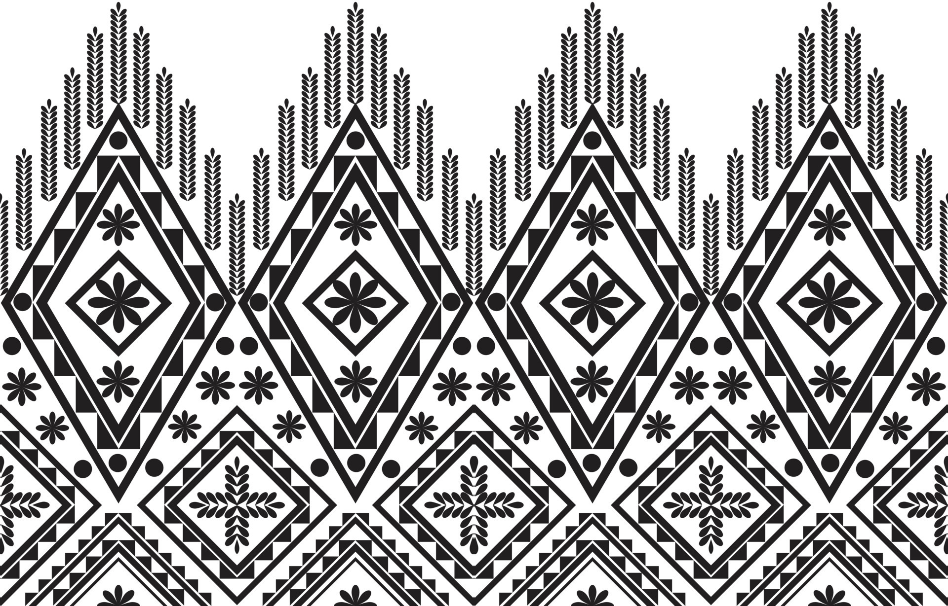 Geometric Pattern Design Black White Pattern for background or wallpaper.  tribal pattern vector  fabric   home  textile,blanket,cushion, clothing and backdrop 10504845 Vector Art at  Vecteezy