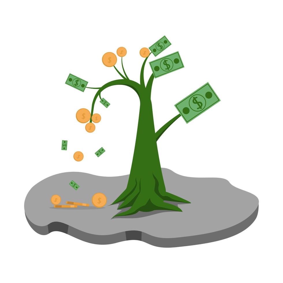 INFLATION OR BANKRUPT OR DOWN FINANCE illustration. Eps10 vector