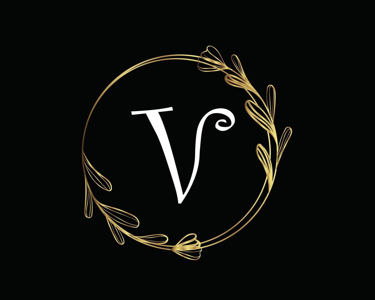 logotipo de letra de lujo vector