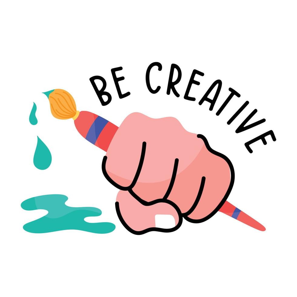 A flat modern icon of a write vector