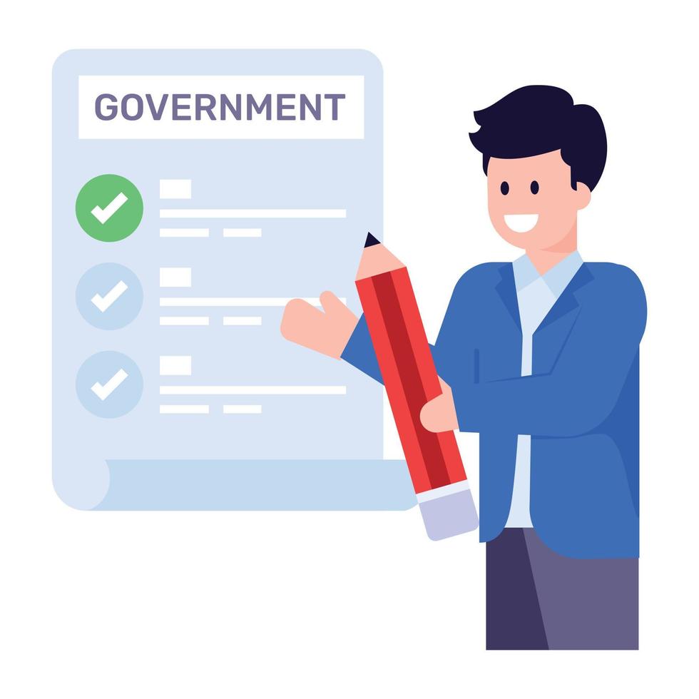 A rules document flat illustration vector