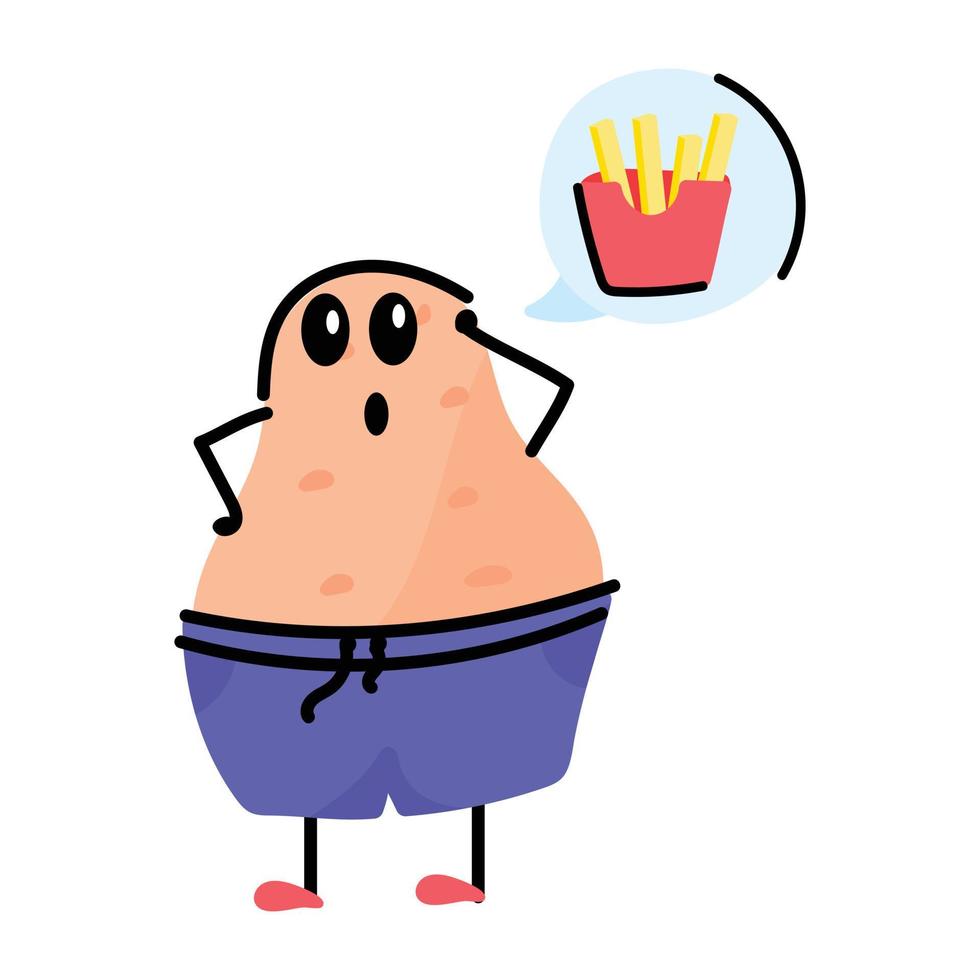 A well-crafted sticker of potato vector