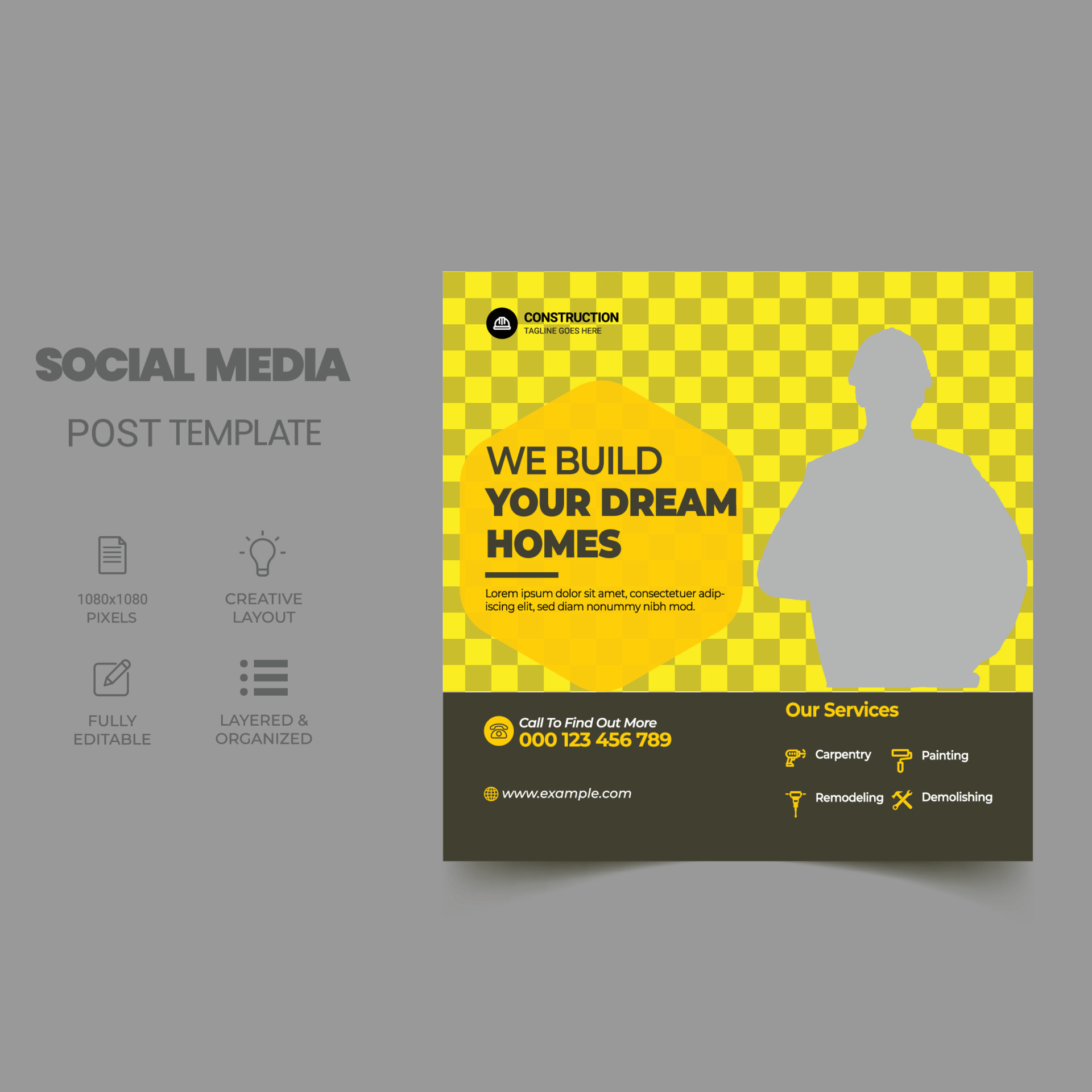 Set of Real Estate Social Media Post, home for sale Social Media Post