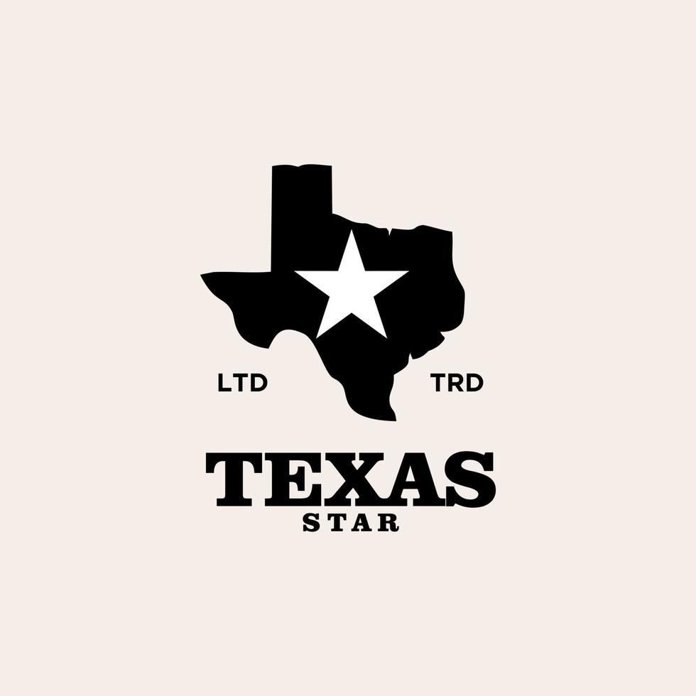 Texas star premium vintage logo design vector