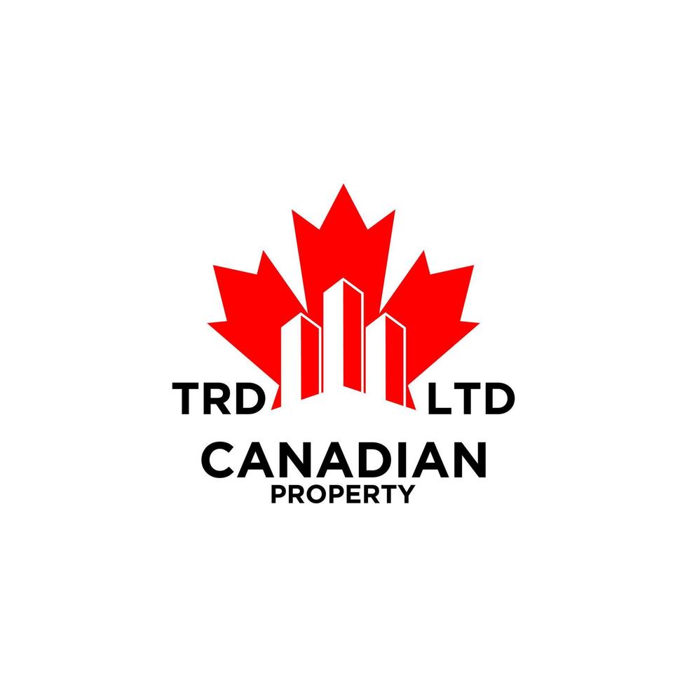 premium canadian property logo design vector