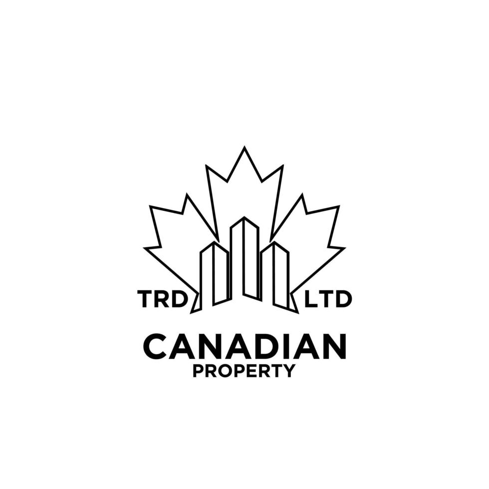 premium canadian property logo design vector