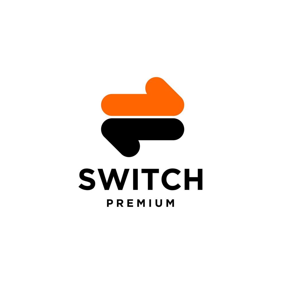 switch on off opposite arrow icon logo design vector