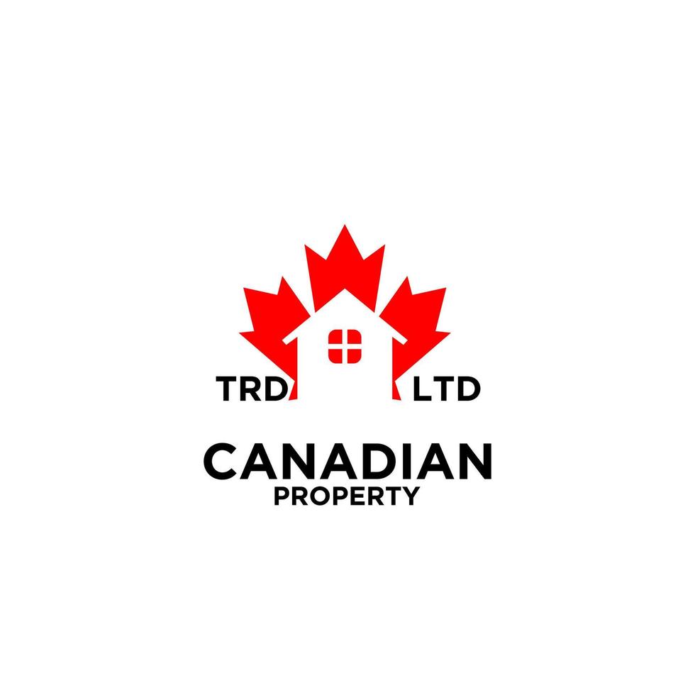 premium canadian property logo design vector