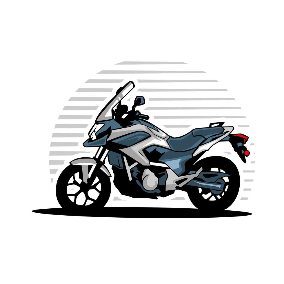 Adventure touring bike motorcycle vector