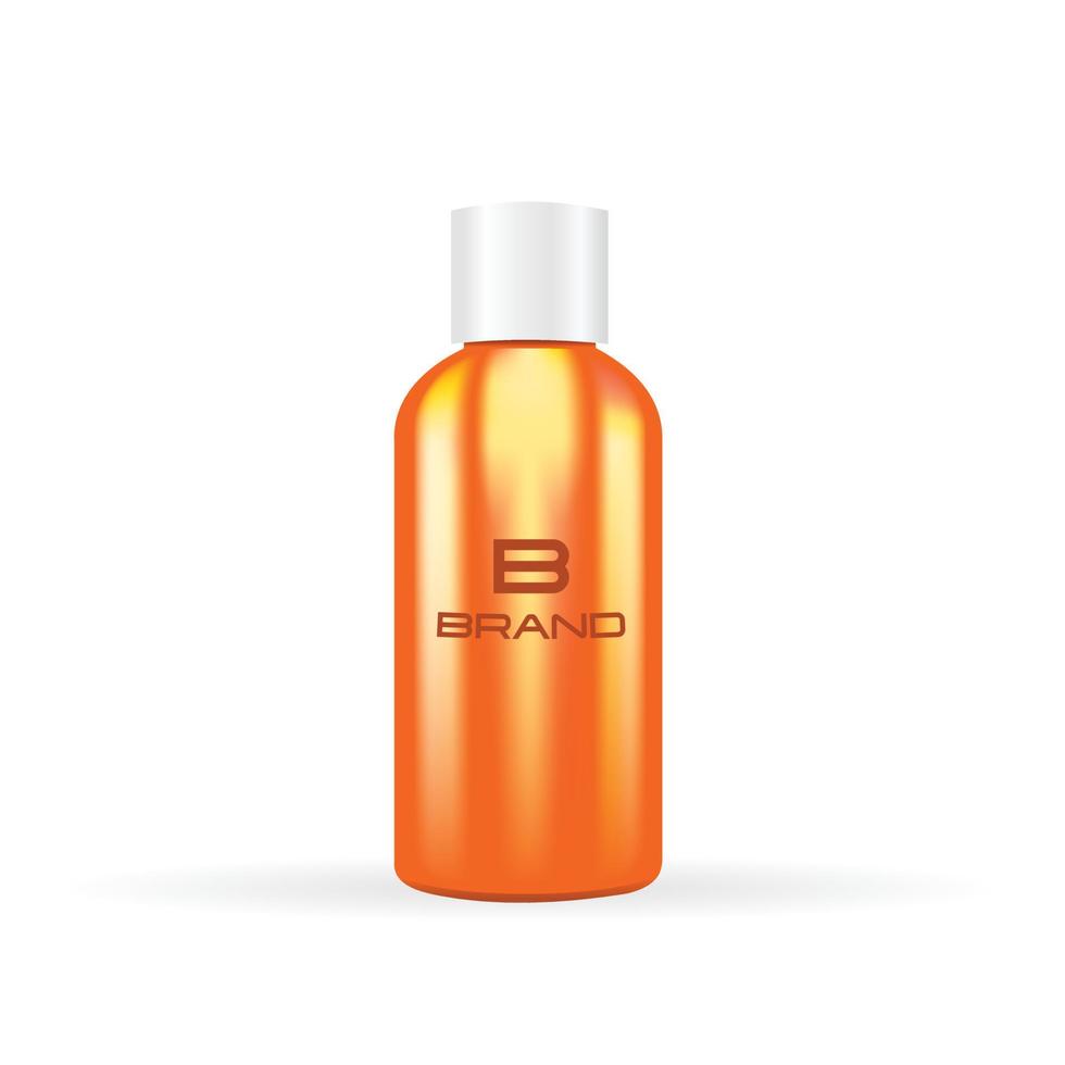 Vector realistic bottle on white background. vector mockup.