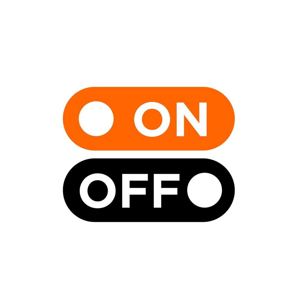 switch on off button icon logo design vector