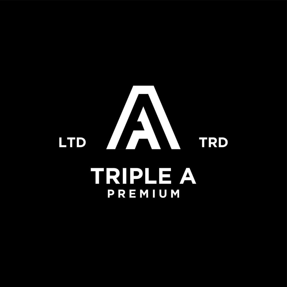 Triple A AAA Letter Logo icon design vector