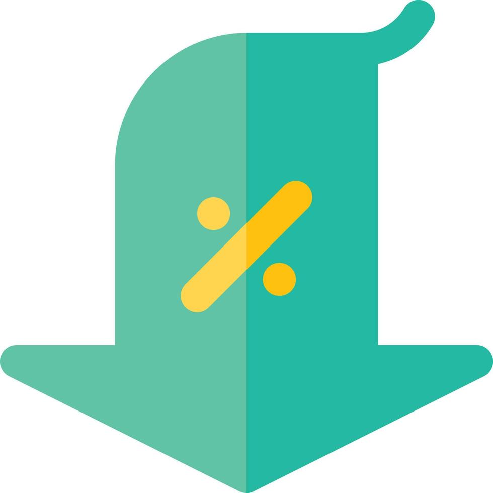 Flat Style CEO Decrease Discount icon vector
