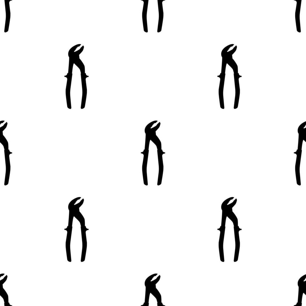 Seamless pattern with water cimping pliers icons. Repair symbols. Vector illustration for design, web, wrapping paper, fabric, wallpaper.