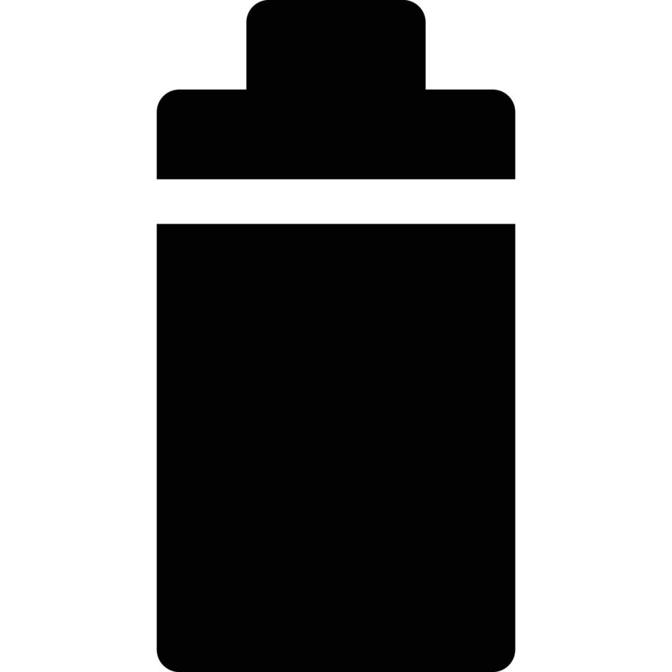 Computer and Hardware Theme Solid Style Battery Icon vector