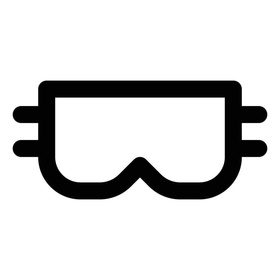 Construction Themed Line Style Welding Goggles Icon vector