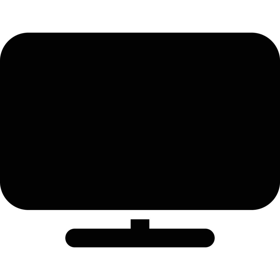 icono de monitor de estilo sólido de tema de computadora y hardware vector